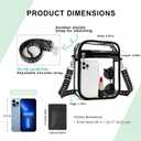4 x Clear Crossbody Bag w/Slim Pocket Wallet, Waterproof Transparent Bag