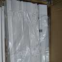 DoubleFill 2 Pack 12'' x 72'' Cordless Sidelight Blinds 2'' Horizontal White Faux Wood Front Door Window Blind Adjustable Tilt Wand Smooth, Privacy, Room Darkening for Home Entry Side Door