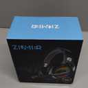 ZIUMIER Gaming Headset with Microphone, Compatible with PS4 PS5 Xbox One PC Laptop, Over-Ear Headphones with LED RGB Light, Noise Canceling Mic, 7.1 Stereo Surround Sound (Black)