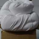 BHZ Goose Down Feather Pillows Queen Size - Hotel Collection Bed Pillows for Sleeping Soft Pillow for Side and Back Sleepers with 100% Cotton Fabric (White)