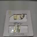 WDF 120 Pieces Gold Plastic Silverware - Disposable Flatware Set - Heavy Duty Christmas Plastic Cutlery - Silverware Includes 40 Forks, 40 Spoons, 40 Knives