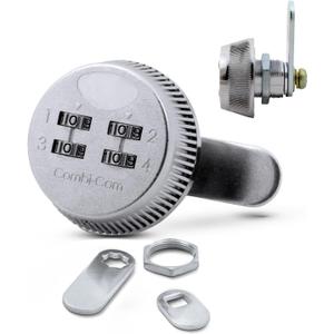 Combi-Cam 7803S 4-Dial Combination Cam Lock with 5/8" Cylinder and Chrome Finish