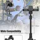Charchendo Phone Holder for Camping Chair [Secure Non-Slip], Grab Handle Phone Mount with 360 Adjustable Gooseneck Arm, Fit for iPhone 17 16 15 14 Pro Plus Max Mini and 4-7" Phones with Thick Cases