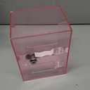 Clear Acrylic Piggy Bank with Lock and Key for Kids Adults, Openable Money Saving Box for Cash Coins Real Money (Pink)