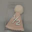 Half Birthday Hat -Baby 1/2 Birthday Cone Hat,Six Months Decorations,Party Hat Outfit for Girls/Boys (Lotus Pink)