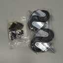 2 inch Heavy Duty Casters Set of 4, Rubber Stem Wheels for Wire Shelving