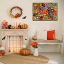 Halloween Puzzles for Adults 1000 Pieces, Horror Spooky Scary Ghost Skeleton Featuring, Witchy Pumpkin Artwork Puzzle, Holiday Party Gifts Puzzles