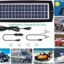 Sunway Solar Car Battery Trickle Charger & Maintainer 12V Solar Panel Power Kit Portable Backup for Car Automotive RV Marine Boat Motorcycle Truck Trailer Tractor Powersports Snowmobile Farm Equipment