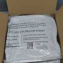 basic home 20x20 Decorative Throw Pillow Inserts-Down Feather Pillow Inserts-Square-Cotton Fabric-Set of 2-White.