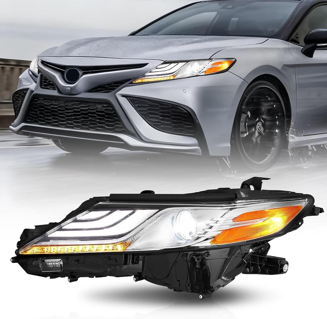 JFN Headlight Compatible with 2018 2019 2020 2021 2022 2023 2024 Toyota Camry (XLE/XSE, Driver Side(Left))