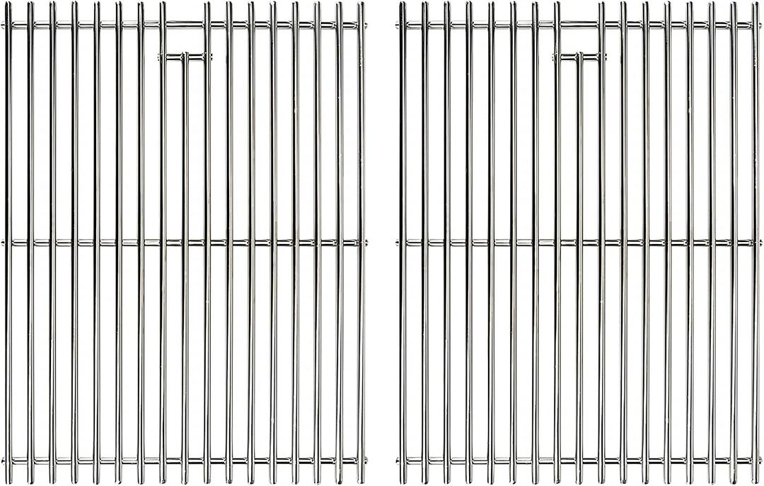 Grill Grates for Nexgrill 4 Burner 720-0830H 720-0830D 720-0670A 720-0783C 720-0783E 720-0958A, 17" Stainless Replacement Parts for 5 Burner 720-0888N Charbroil 463241113 463446015, Kenmore Gas Grill