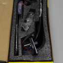 XINGWU Motorcycle Wing Mirrors with LED Turn Signal Adjustable Rotating Stealth Mirrors Rearview Mirror Side Mirrors Amber Light for Ninja Honda Yamaha Suzuki, Black, M11150001307