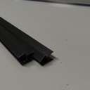 2PCS Shower Door Bottom Seal Strip, Black PVC, 36" Length, Fits 10mm Thick Glass, Prevents Leaks & Water Damage, Easy Installation, No Adhesive Required (Black, 36in for 3/8"(10mm) Door)