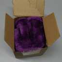 FOIMAS Santa Hat for Adults,Plush Christmas Hats with White Fur Xmas Hat for Christmas Holiday Party Decoration (Purple)