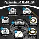 4 Lug Trailer Hub for 2000 lbs,4x4 Trailer Hub Kit fits 1" and 1"-1/16" Axle,Heavy Duty 4 Lug Boat Trailer Hubs, Trailer Idler Hub for Multi-Axle Trailers