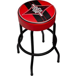 Plasticolor 004775R01 Old Guys Rule Logo Garage and Game Room Stool