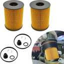 2PCS 26350-2S000 Oil Filters, Oil Filter for My Car, 263502S000 26350-2R000 Filters Includes Gasket and O-Rings, Car Accessories Compatible with Sonata 2022-2023 Tucson 2.5L Kia Sorento 2.5 L