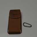 Hengwin Top Grain Leather Phone Holster Cell Phone Holster with Belt Clip/Loop, Phone Pouch Belt Holder Carrying Case Fits for iPhone 16 Plus 15 Plus Samsung Galaxy S26 Ultra S25 Edge (Retro Brown) (Large)