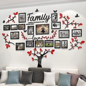Family Tree Wall Decor for Living Room - Picture Frames Collage Wall Decor 4x6 5x7 8x10 11x14 3D DIY-Acrylic Family Wall Decor Photo Collage Frame for Wall - Marcos para Fotos de Pared