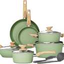 DishDelight 12 Piece Pots and Pans Set, Nonstick Kitchen Cookware Sets, 12 Pcs Cookware Set