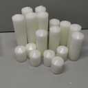 MTLEE 17 Pcs Pillar Candles Bulk Set of 3 Long Burning Wax Pillar Candles 2 In x 3, 6, 8 Inch Dripless Unscented Smokeless for Wedding Party Spa Lantern Fireplace Home(White)