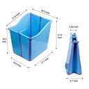 Foldable Bathtub Toddler Kid Children Bath Tub Medium (Pack of 1), Blue