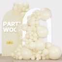 PartyWoo Beige Balloons 140 pcs Different Sizes Pack of 18 12 10 5 Inch Cream Ivory Balloon Arch Kit Garland for Wedding Bridal Graduation Baby Shower Birthday Party Decorations Beige-Q08