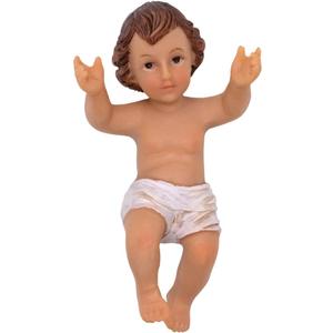 Baby Jesus Nativity Figurine | Painted Christ Child | Add to Manger or Creche Scene | Great Christian Home and Church Dcor for Christmas Season | 12", 8", 6" or 4.5" Long (4.5" Jesus)