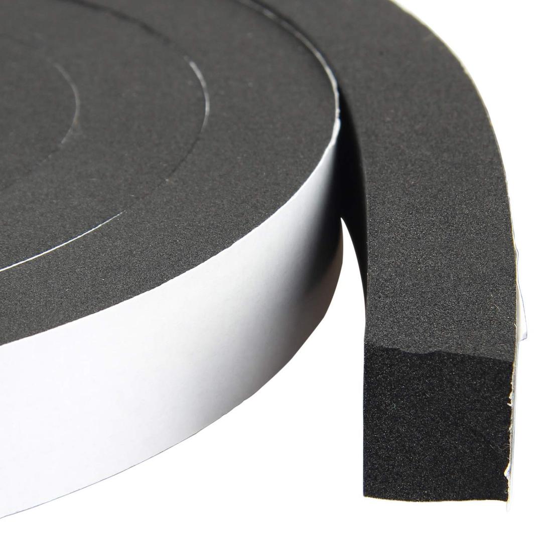 High Density Foam Tape - 1" x 3/4" x 13Ft Weatherproof Adhesive Prevent Condensation Heat Resistant Flame Retardant Weather Stripping Easy to Cut & Install & Remove for Car Doors Pipes Windows