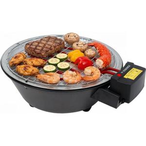 Electric Grill Outdoor Indoor Cooking,Smokeless BBQ,Portable Removeable Grill, (330)