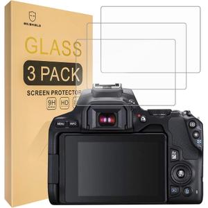Mr.Shield [3-Pack] Screen Protector For Canon Eos Rebel SL2 SL3 200D 250D 200D II Camera [Tempered Glass] [Japan Glass with 9H Hardness] Screen Protector