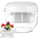 Greek Yogurt Strainer, 2QT Greek Yogurt Maker with Ultra-Fine Mesh Basket, 2025 Upgraded BPA-Free Strainer for Homemade Thick Greek Yogurt, Extra Large Capacity Container White(XL)