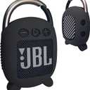 JCHPINE Silicone Cover Case for JBL Clip 4 Portable Bluetooth Speaker, Protective Carrying Case for JBL Clip 4 Portable Bluetooth Speaker Accessories (Black)