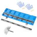 24 Inch Machinist Straight Edge Tool, Precision Steel Cylinder Head Straight Edge with Feeler Gauges for Engine Block Flywheel & Transmission Inspection