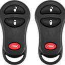 X AUTOHAUX 2pcs GQ43VT17T 315MHz Replacement Keyless Entry Remote Car Key Fob for Dodge for Ram 1500 2500 3500 Pickup 2001-2005 for Dodge Caravan 1999-2003 3 Buttons