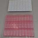 Small Clear Plastic Bead Storage Containers-Pink Plastic Box-30Pcs Craft Storage Box with Hinged Lid, 1sheet Labels, Mini Boxs for Jewelry Making, Diamond Art, Crafts, Small Parts (1L + 30S)