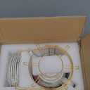 20-Pieces Porcelain Tea Sets For Women, Tea Set For Adult with Golden Metal Rack,Tea Gift Sets for Home&Party(012)