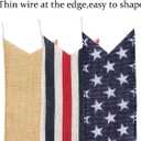 Patriotic Decor Bows for Wreaths,Burlap Red White Blue Stripe Stars Tree Topper Bow for 4th of July,Independence Day,Memorial Day,Veteran's Day,Front Door Indoor Outdoor Decorations