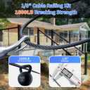 1/8 T316 Black Stainless Steel Cable 600FT Corrosion-Resistant Wire Rope for Cable Railing Kit and Hardware High Strength, Durable for Marine, DIY, and Outdoor Projects