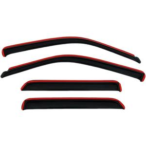 Auto Ventshade [AVS] In-Channel Rain Guards For 2009 - 2024 Dodge Ram 1500 (19-24 Classic Body Only); 2010-2025 Ram 2500 & 3500 Mega/Crew Cabs | Window Vent Visors, 4 pcs. - Smoke | 194109