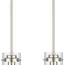 EAPUDUN Pendant Light (2 Packs), Kitchen Ceiling Hanging Light, Adjustable Height, Kitchen Light Fixtures Brushed Nickel Pendant Lights, Farmhouse Pendant Lighting for Sink Island, Home Dcor Lighting