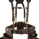 OX Carpenter Tool Belt + Suspenders - Leather Tool Pouch Rig - Size XL