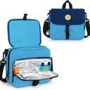 CURMIO Epipen Carrying Case, Insulated Medicine Supplies Bag, Blue