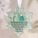 Sea Glass Decor,Snowflake Shaped Seaglass Friendship Decor,Friendship Snowflake Ornaments,Handcrafted Sea Glass Ornament Gifts(1)