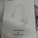 Touchless Kitchen Faucet, KEER Smart Motion Sensor Hands Free Single Handle Spring Kitchen Sink Faucet with Pull Down Sprayer, Brushed Nickel