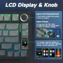 AULA S75 PRO Wireless Mechanical Keyboard with Screen&Knob, Tri-Mode Hot Swappable Gaming Keyboard 75%, Pre-lubed Switches, RGB Backlit, Side Printed PBT Keycaps, Creamy Sounding Computer Keyboards (Gradient Black)