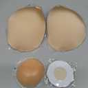 Invisible Strapless Sticky Bra Push up for Women, Ultra Adhesive Bra for Backless Dress, Cleavage Bra Lift Novelty Bras (B Cup, Light Beige)