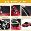 Joroamp Car Windshield Cover for Ice and Snow,600D Frost Removal Wiper Protector, All Weather Waterproof Sunshade Snow Cover with Side Mirrors Cover Fits Most Cars Trucks SUVs, XL (74 x 43 Inches)