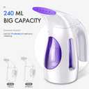 HiLIFE Steamer for Clothes, Portable Handheld Design, 240ml Big Capacity, 700W, Strong Penetrating Steam, Removes Wrinkle, for Home, Office(ONLY FOR 120V) (Purple)