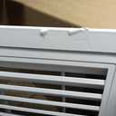 PATIKIL 18" x 18" Aluminum Return Grille, Return Air Vent Cover Linear Bar Removable Grille with Mesh Filter for Sidewall Wall Ceiling Floor HVAC System, White